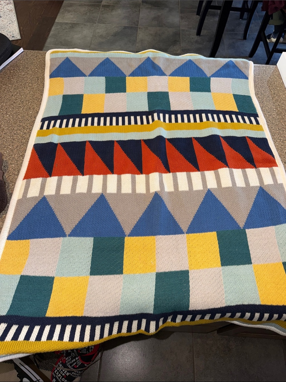 West elm pottery barn geometric blanket